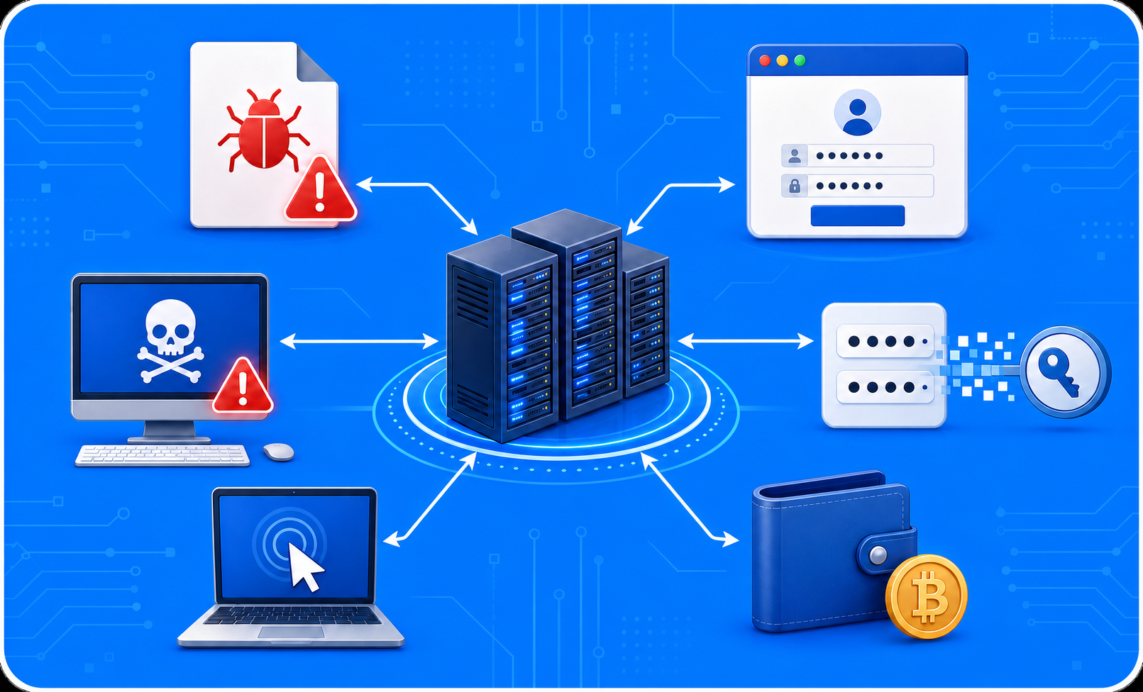 Схема цифровой атаки на инфраструктуру